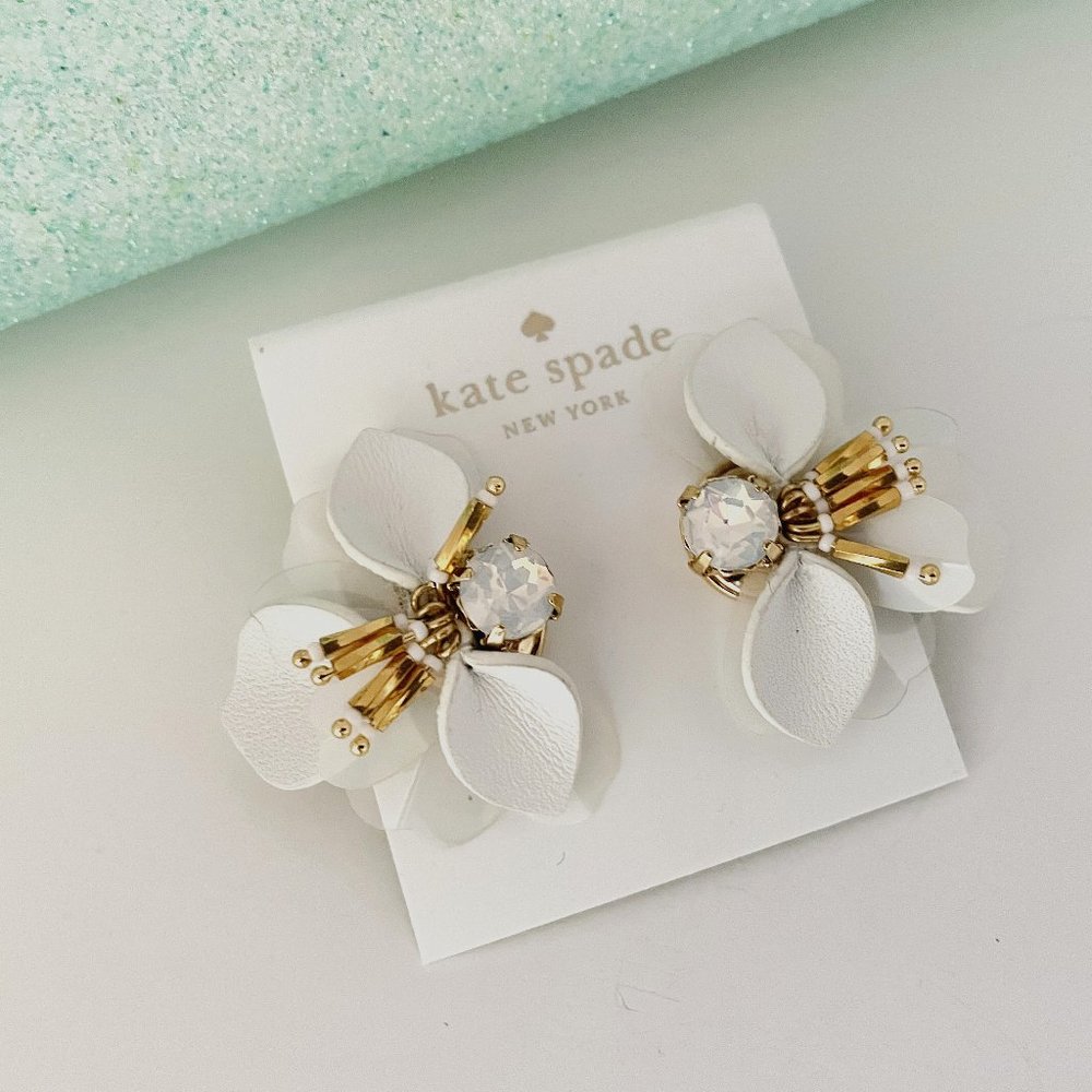 Kate Spade vibrant life leather statement Earrings firm price - Picture 6 of 8